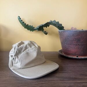The Classics tan 5 panel hat